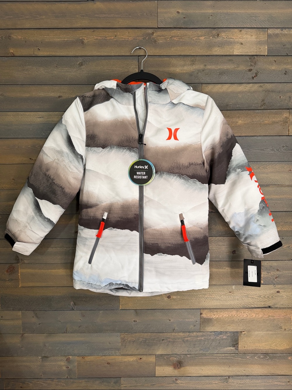 New Hurley Boys Water Resistant Heavyweight Winter Snow Jacket Sz Small 8-10